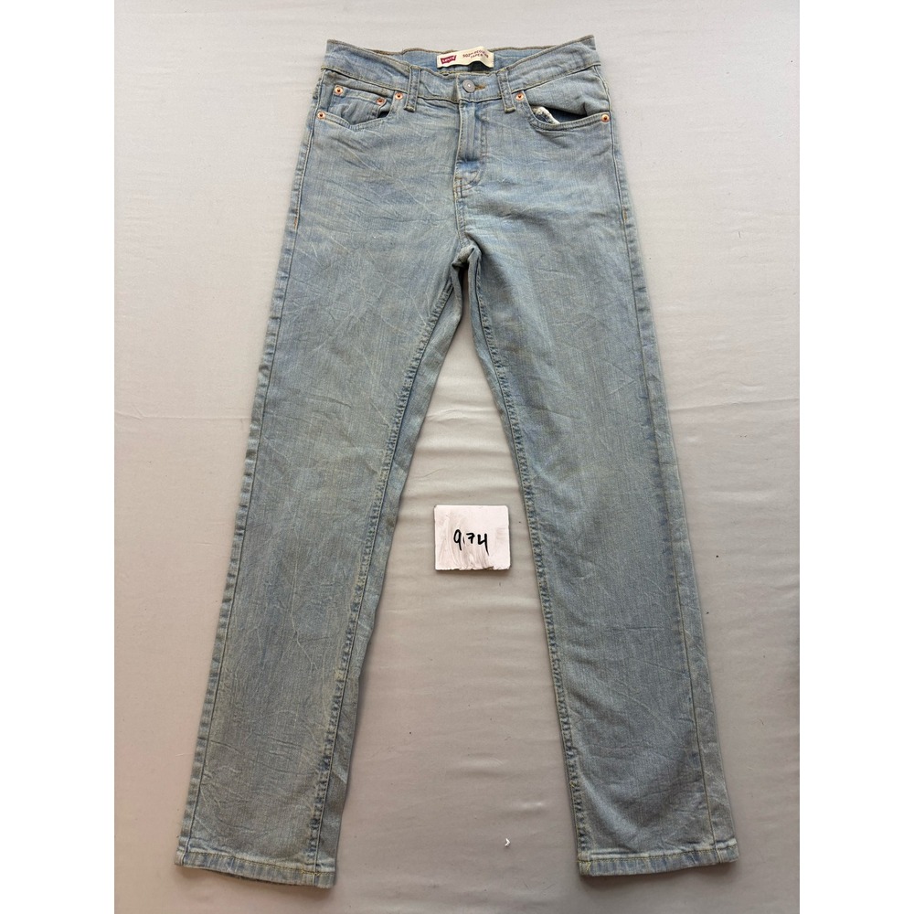Levis 502 Regular Taper Boys Jeans Light Wash Stretch Denim 14 Reg 27x29